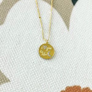 Kate Spade | true love i love you to the moon | gold pendant necklace